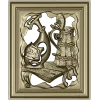 Antique Ewer and Cask Relief - STL 3D Model for CNC