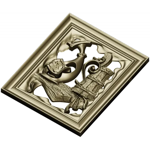 Antique Ewer and Cask Relief - STL 3D Model for CNC