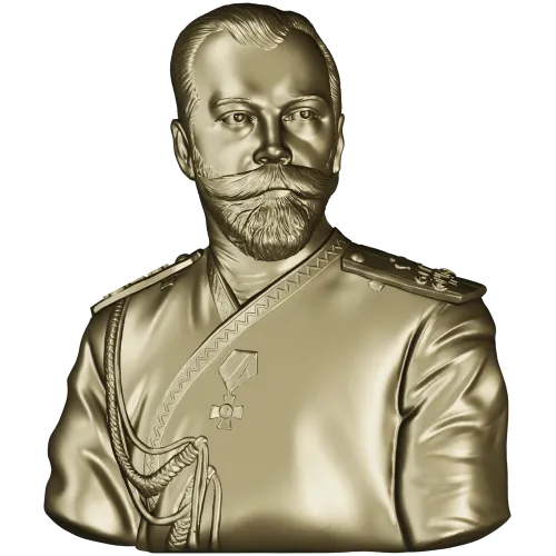 Портретный бюст в мундире - 3D модель STL для ЧПУ