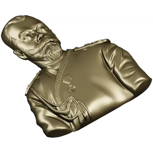 Портретный бюст в мундире - 3D модель STL для ЧПУ