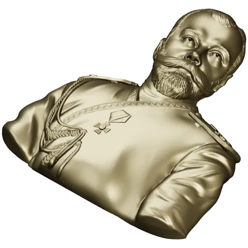 Портретный бюст в мундире - 3D модель STL для ЧПУ