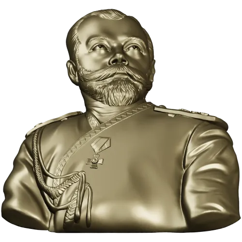 Портретный бюст в мундире - 3D модель STL для ЧПУ