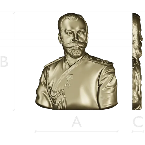 Портретный бюст в мундире - 3D модель STL для ЧПУ