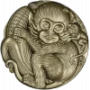 Playful Monkey Round Relief - STL 3D model for CNC