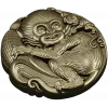 Playful Monkey Round Relief - STL 3D model for CNC