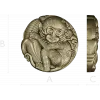 Playful Monkey Round Relief - STL 3D model for CNC