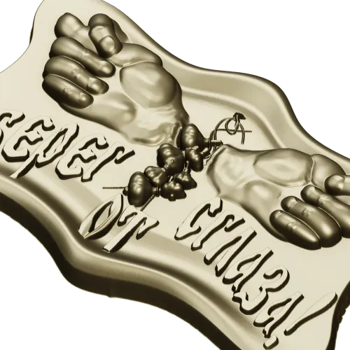 Guardian Hands Talisman - STL 3D model for CNC carving