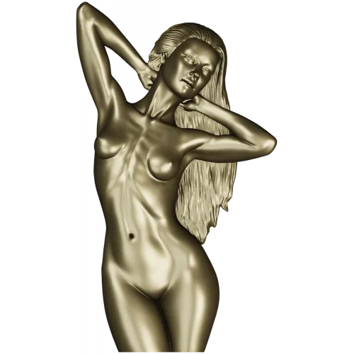 Скульптурная 3D модель девушки для ЧПУ в формате STL