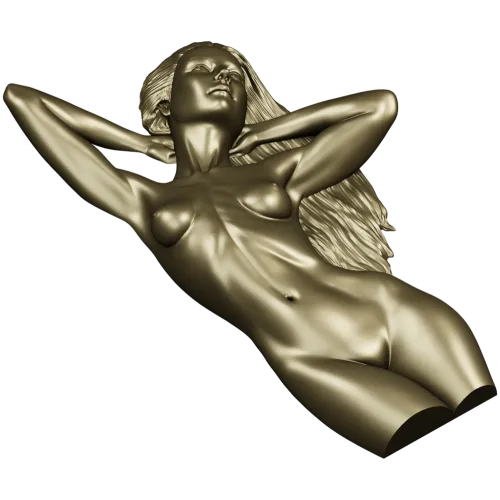Скульптурная 3D модель девушки для ЧПУ в формате STL