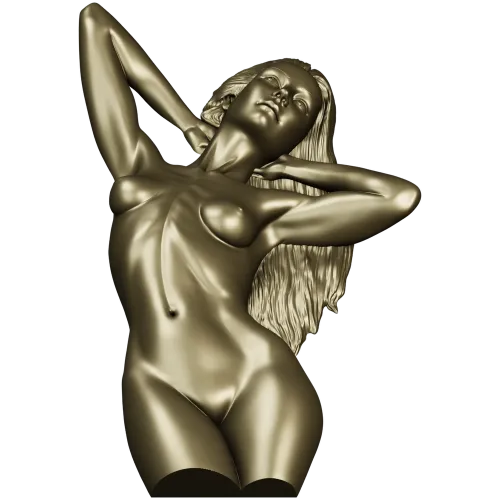 Скульптурная 3D модель девушки для ЧПУ в формате STL
