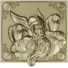 Odin с воронами - 3D модель STL для ЧПУ