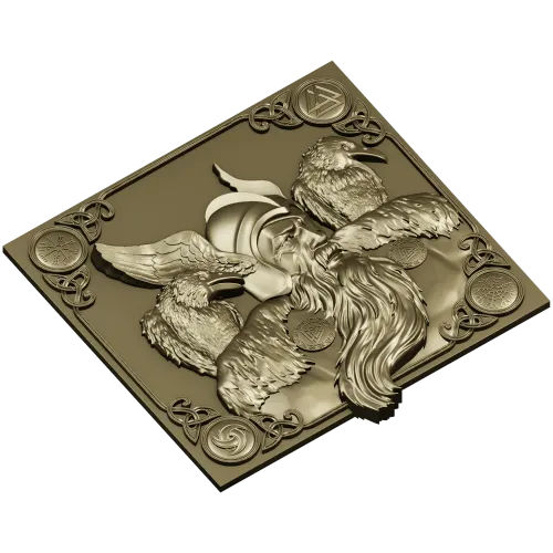 Odin с воронами - 3D модель STL для ЧПУ