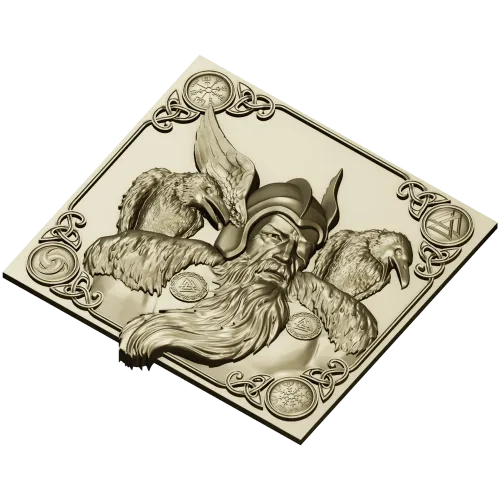 Odin с воронами - 3D модель STL для ЧПУ
