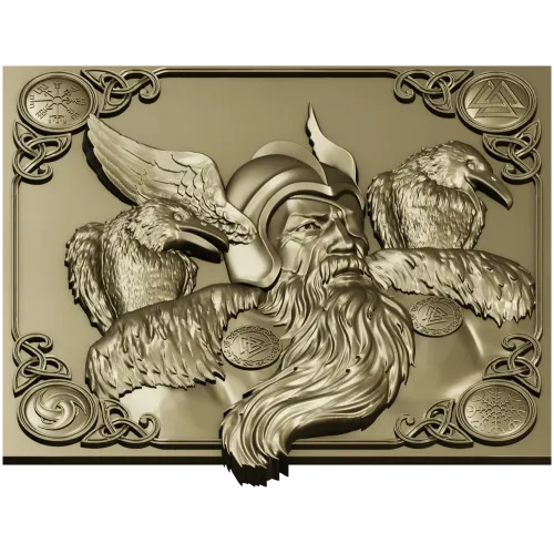 Odin с воронами - 3D модель STL для ЧПУ