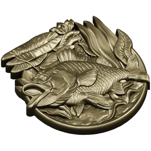 Окунь-барельеф - 3D модель STL для ЧПУ