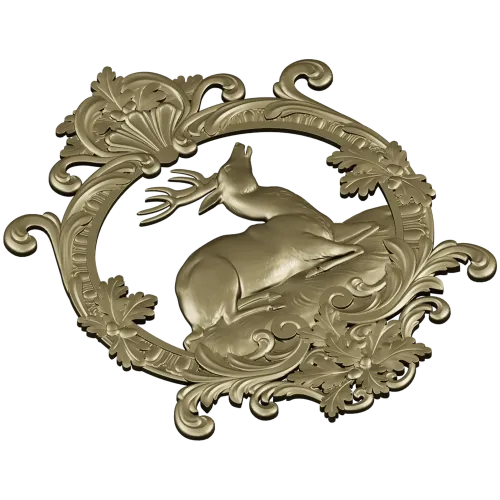 Олений медальон - 3D модель STL для фрезера