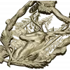 Forest Stag Emblem - detailed STL 3D model for CNC
