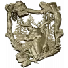 Forest Stag Emblem - detailed STL 3D model for CNC
