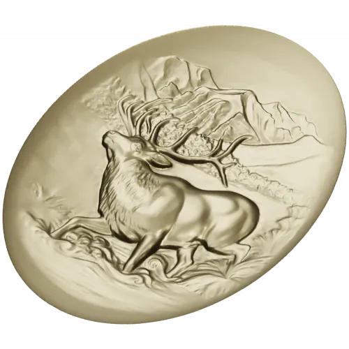 Горный олень - рельефная stl модель для ЧПУ
