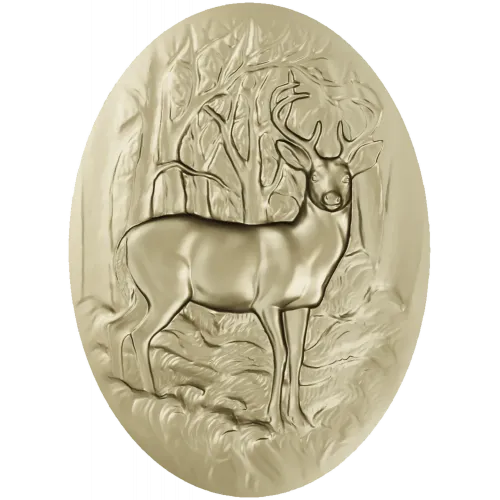 Oval Stag Relief - STL 3D Model for CNC Milling
