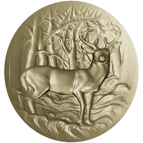 Oval Stag Relief - STL 3D Model for CNC Milling