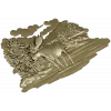 Лесной лось у избушки - 3D модель STL для ЧПУ