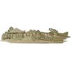 Лесная хижина с лосём - рельефная 3D модель STL для ЧПУ
