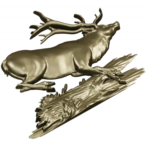 3D модель бегущий олень (STL) для ЧПУ