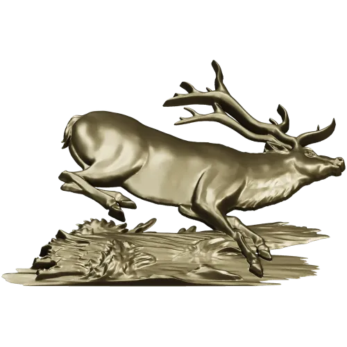 3D модель бегущий олень (STL) для ЧПУ