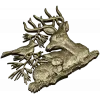 Forest Harmony - Deer, Rabbit & Bird Relief STL 3D Model for CNC