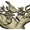 Forest Harmony - Deer, Rabbit & Bird Relief STL 3D Model for CNC