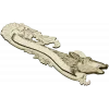 Deer Head Rococo Hanger STL 3D Model