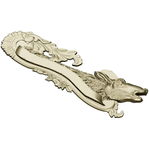 Deer Head Rococo Hanger STL 3D Model