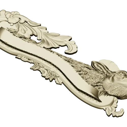 Deer Head Rococo Hanger STL 3D Model