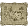 Framed Moose Relief - STL 3D Model for CNC Carving