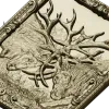 Stag Duel high-relief STL panel for CNC carving