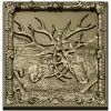 Stag Duel high-relief STL panel for CNC carving