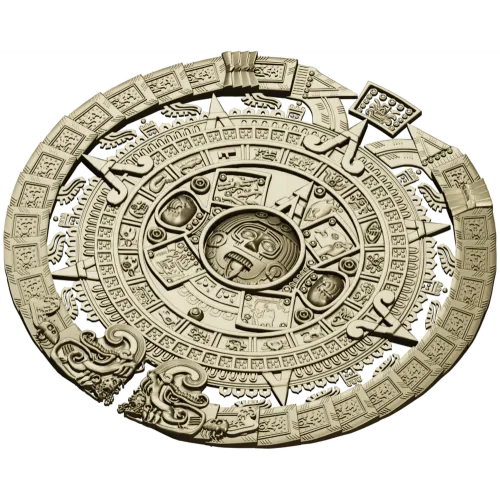 Ацтекский солнечный медальон - 3D модель STL для ЧПУ