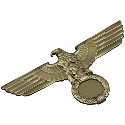 Heraldic Eagle with Laurel Wreath - STL 3D Model for CNC