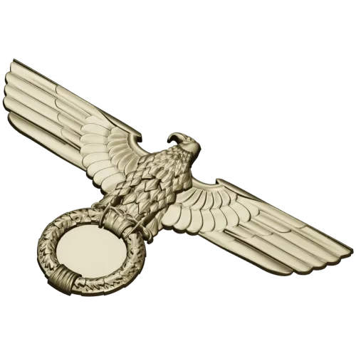 Heraldic Eagle with Laurel Wreath - STL 3D Model for CNC