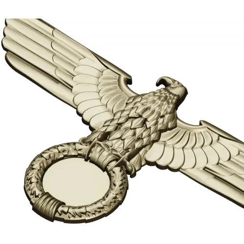 Heraldic Eagle with Laurel Wreath - STL 3D Model for CNC