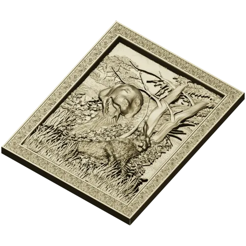 Панно "Добыча" - 3D модель в формате STL для ЧПУ