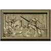 Рельеф "Лесная схватка" - 3D панно для ЧПУ