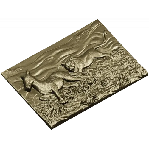 Панно "Погоня саванны" - 3D STL модель для ЧПУ