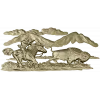 Горизонтальное панно "Погоня за бизоном" - STL 3D модель для ЧПУ