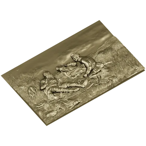 Hunters' Respite - detailed relief 3D model STL for CNC