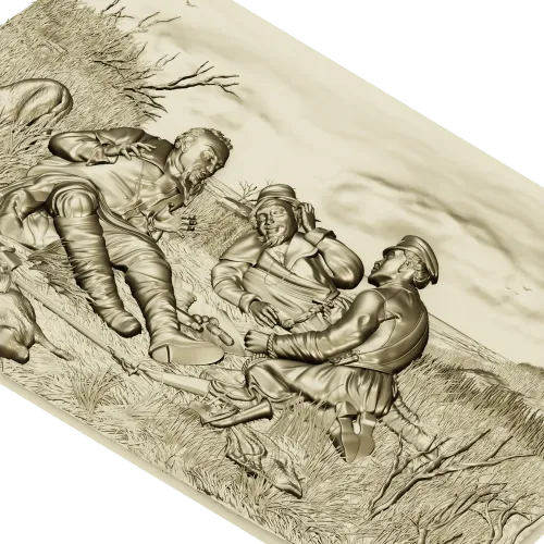 Hunters' Respite - detailed relief 3D model STL for CNC