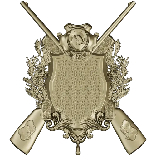 Hunting Crest STL 3D Model for CNC