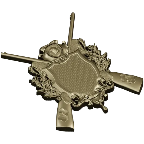 Hunting Crest STL 3D Model for CNC