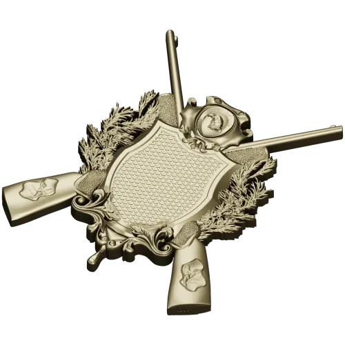 Hunting Crest STL 3D Model for CNC